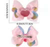 Valentijnsdag Kinderbogen Haarclip Girls Pink Hart Festival Draining Accessoires Boutique Kids Princess Barrettes Z6260