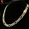 Sliver sterling personnalisé avec certificat GRA VVS Moisanite FineJewelry Collier Cuban Link Chain pour hommes