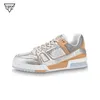 Женские тренеры Virgil Trainer Casual обувь низкая телячья кожа Abloh Бело -зеленый красные синие кроссовки для мужчин