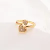 10kt cz Fijne solide Thaise baht G f goud vol hart ringen bruiloft verloving bruids sieraden steen elegante ringdikte282m