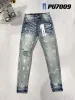 Jeans de designer pour pantalon pour hommes en jean violet jean violet jeans masculine tendances en détresse du motte en détresse enracine