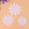 Wall Stickers 12pcs PVC 3D Decorative Flowers Decal Removable Art Sticker For Home Decor And Wedding Party Decoration (White)