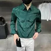 Herren Casual Shirts Marke Comfy Fashion Stylish Shirt Lose Herren Party T Dress Up Print Retro Black Green Men Polyester