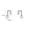 Boucles d'oreilles en pente simple perle pour les femmes à la mode du cœur irrégulier des étoiles de lune en cristal mousses d'oreilles filles