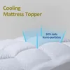 Toptopper Matras Topper queensize, koelmatraskussenomslag voor hete slapers, extra dikke 5D Snow Down Alternative Overvilling Plush Pillow Top met