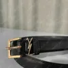 Luxury Leather Belt Womens Men Designer Belt Fashion Thin midjebältesbredd 2,5 cm Midjeband Silver Guld Buckle Girdle Ladies Cintura Ceintures