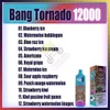 Orijinal Bang Tornado 12000 12K puf 12000 12K şarj edilebilir tek kullanımlık vape kalem patlama kutusu 20ml önceden doldurulmuş kartuşlar kapsül 650 mAh şarj edilebilir pil LED ışık