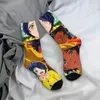 Chaussettes masculines hip hop collection vintage compression folle unisexe wonder oeuf priority ai ohto anime harajuku imprimé équipage chaussette