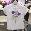 Çocuk T-Shirts Bebek Tshirts Toddler Giysileri Kısa Kol Yaz Günlük Spor Marka Logo Erkek Kız Kızlar Çocuklar Gençlik Mektubu Baskılı Tees Siyah Beyaz Gri Giyim