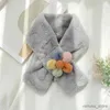 Schals wickeln schöne Blume Kunstkaninchenfell Dicke Kinderschal Baby Outdoor warme BiB Jungen Mädchen Winterhals Hals Schutz Plüsch SHL V77