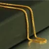 14k Yellow Gold Necklace Men Women Box Chain Necklace274i