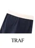 Traf Frauen elegant modische modische Länge breite Hose Reißverschluss Frau Herbst Chic Casual High Taille Office Lady Lose Hosen 231222