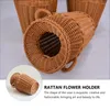 Vases Imitation Rattan Vase Plastic Flower Holder Wicker Storage Basket Woven Arrangement