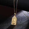 Nytt rostfritt stål jungfru Mary Pendant Necklace Gold Bijoux Crystal Necklace For Man Women Fashion Pendant Katolska smycken327R