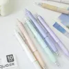 5pcs/set da 0,5 mm punta nera a colori ad asciugatura rapida penne per pressione per la scrittura prendi nota mark test studente scolastico