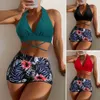 Kobiety stroju kąpielowego 2023 SKWISS SEKSY Cross Krawat Flat Corner High Talle Bikini Swimsuit Kamburny strój kąpielowy