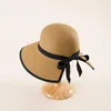 Chapeaux à bord large pour chapeaux de cheveux Femmes rédigables Fashion Sun Personnalité Sun Beach Big Bowknot Concisionness Baseball Caps 2023