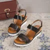 Sandalen slangenprint Wedge Sandles For Women 2023 Zomerplatform Sapatos Feminino Lichtgewicht Non Slip Soft Beach Sandalias de Mujer