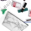 Cosmetic Bags Cute Marble Chic Elegant Travel Toiletry Bag For Women Abstract Texture Makeup Beauty Storage Dopp Kit