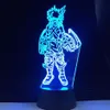 Anime My Hero Academia Katsuki Bakugo Figura 3D LED Night Kids Room Nightlight Light Desk Lamptouch Sensor Pokój Oświetlenie Prezent259i