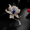 Bogenfarbe Farbe Zirkon Zirkon hochgradig Lilie Corsage Elegante Luxusatmosphärische Anzug Accessoires Pflanzenblume Brosche