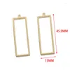 Charms 10Pcs Brass Geometric Rectangle Pendant Hollow Resin Frame For Diy Minimalist Jewelry Necklace Dangle Earrings Making