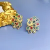 Orecchini schienali Personalità vintage esagerata imitazione cristallo di nicchia con accessori clip auricolari in stile fenice francese