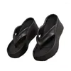 Zapatillas para mujeres flip-flops tacones de luz de verano zapatilla de playa 2024 elegante