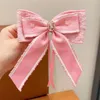 Hair Accessories Cloth Bow Ribbon Hairpin Cute Pink Princess Children's Headdresses Ornaments Clip Kids Gift