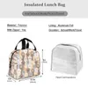 Bags Lunch Bag Cat Paw Footprint Thermal Insulated Lunch Box Tote Cooler Bag Bento Pouch Lunch Container Food Storage Bag