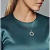 New Arrival 100% 925 sterling silver Reversible Circle Necklace fashion Jewelry making for women gifts 231J