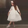 Girl's Dresses Kids Dresses For Girls Flower Lace Tulle Dress Wedding Little Girl Ceremony Party Birthday Dress Children Autumn Casual ClothingL231222