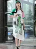 ドレスXITAOプリーツパッチワークドレス女性韓国2022夏の新しい到着パーソナリティファッションルーズオナック短袖ドレスZY6808
