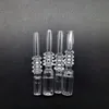 NC Quartz Tips Rökningstillbehör 10mm 14mm 19mm Man Dabbing Nail Dab Straw Drip Tips Domeless Quartzs Nail For NC Kit Water Pipe