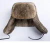 Berets Hair Lei Feng Hat For Men's Winter Fur Thickened Outdoor Warmth Ear Protection Cotton