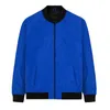 Mäns jackor Spring Solid Color Round Neck Zipper Casual Jacket Vind och regn Flanell Isolerade män Tjock fleece tröja