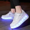 Sneakers Roller Skate Shoes For Kids Boys Girls Led Wielen Sneakers met op dubbele twee wielen kinderen jongen meisje skate sneakers schoenen maat29-40