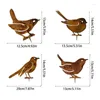 Garden Decorations Metal Birds 4st Rusty Iron Art Bird Sculptures Statyer Standing Yard Sculpture Figur Outdoor Outdoor