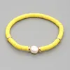 Bracelet 10pcs 2022 Natural Pearl Heishi Bracelet Bracelet Multicolor Polymer Clay Boho Bracelets pour femmes bijoux d'été