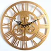 Часы оптом современный домашний декор Большие настенные часы 3D Retro Clock Europe Style Gear стена часы Art Watch