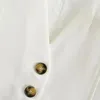 Coletes mulher branco com decote em v senhoras escritório wear outerwear vintage elegante ol colete único breasted formal colete de trabalho 2022