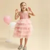 Robes de fille mignonnes rose rose robe salon