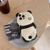 Söt tecknad film 3D Panda Hairball Bear Telefonfodral för iPhone 15 14 13 12 11 Pro Max Stylish Silicone Chockproof Soft Cover Funda Cases Factory