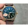 Menwatch Iwc Watch Mens Mark Mark Dix-huit montres de haute qualité Mécanique Auto Uhren Super épaisse Date de gueule