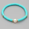 Bracelet 10pcs 2022 Natural Pearl Heishi Bracelet Bracelet Multicolor Polymer Clay Boho Bracelets pour femmes bijoux d'été