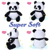 BSTAOFY LED PANDA Farmed Animal Glow Toys Boys Birthday Gift For Kid Girls Luminal Mignon Soft Black Blanc Toy 231222