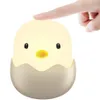 Lumières nocturnes LED Light Chick Shape Lampe Soft Cartoon Baby Nursery chambre rechargeable pour les enfants d'anniversaire Gift317r