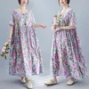 Abiti dimanaf 2021 abito estivo Donne da donna prendente Beach Beach Holiday Floral Dress Dress Vintage Style Oversize Big 5xloversize