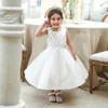 Yürümeye başlayan çocuk kız bebek parti elbiseler büyük yay bebek doğum günü prenses elbise kızlar için düğün balo elbisesi çocuk kıyafetleri 231222