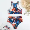 Menas de banho feminina Europeias e Americanas Sexy Split Bikini Swimming Suit